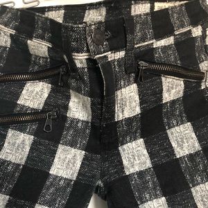 Rag and bone black and white plaid pants